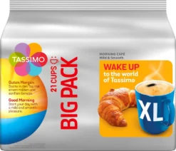 TASSIMO Kapseln Morning Café XL T-Discs Mild & Smooth 5 X 21 - 105 Getränke -Haribo || Tassimo || Senseo Verkaufsgeschäft 5054bee11927b98686e5cc697e667b98 1