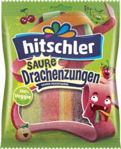 Hitschies Bunte Drachenzungen Saurer Fruchtgummi Veggie 125g, Menge:125g -Haribo || Tassimo || Senseo Verkaufsgeschäft 5097177a51c8423d4470d3ee93583066