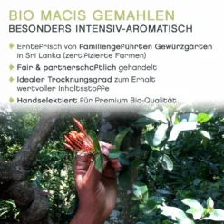 Macis Muskatblüte Gemahlen, BIO, 100g -Haribo || Tassimo || Senseo Verkaufsgeschäft 5120eb63c7a9dfb06e5f99e78d88e875