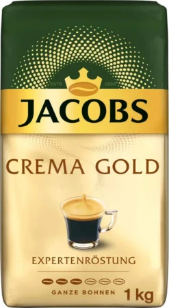JACOBS Kaffeebohnen Expertenröstung Crema Gold 2 X 1 Kg Ganze Kaffee Bohnen + 1 Aluminium Dose Barista Design -Haribo || Tassimo || Senseo Verkaufsgeschäft 52d9e2333f1ef0785b99ba23eaf54b9a 1