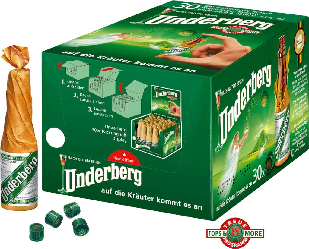 Underberg Digestif Nach Gutem Essen | 44 % Vol | 30 X 0,02 L 3 Underberg Digestif Nach Gutem Essen | 44 % Vol | 30 X 0,02 L