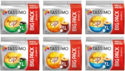 TASSIMO Morning Café XL Big Packs Mix-Paket 3 Sorten 6 Packungen 126 Getränke