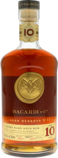 Bacardi Gran Reserva Diez 10 Extra Rare Gold Rum Puerto Rico | 40 % Vol | 0,7 L -Haribo || Tassimo || Senseo Verkaufsgeschäft 57f2de5bdf918ae67397bb3e99186ddc