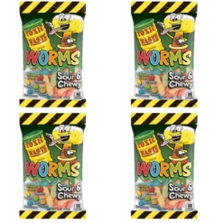 Toxic Waste Worms 4er Paket -Englische Süßigkeiten