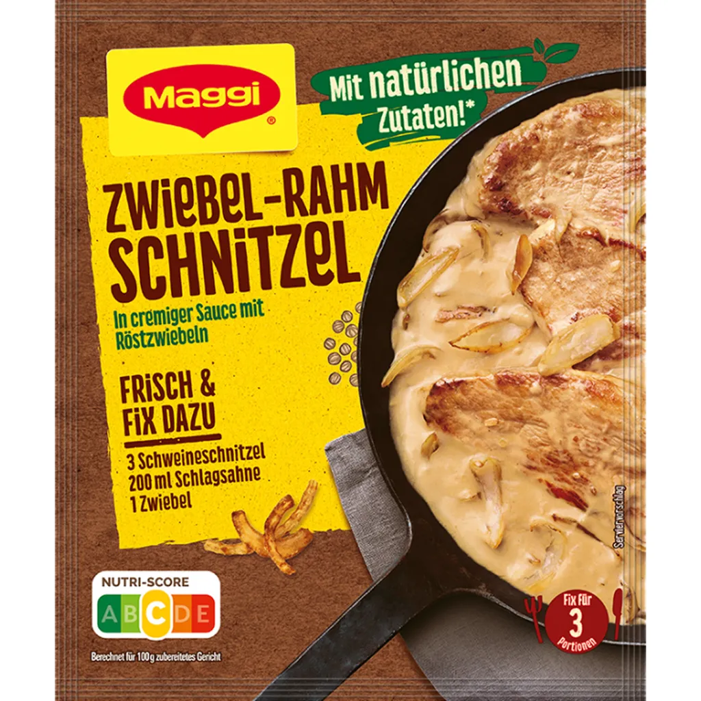 Maggi Fix Für Zwiebel Rahm Schnitzel In Cremig Würziger Sauce 33g 3 Maggi Fix Für Zwiebel Rahm Schnitzel In Cremig Würziger Sauce 33g