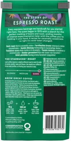Nestlé® Starbucks Espresso Roast,Dark Roast,Karamellnote, Ganze Bohne, 200g -Haribo || Tassimo || Senseo Verkaufsgeschäft 5aa9f59491194a3015374e55a9cedfb6