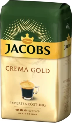 JACOBS Kaffeebohnen Expertenröstung Crema Gold 2 X 1 Kg Ganze Kaffee Bohnen + 1 Aluminium Dose Barista Design -Haribo || Tassimo || Senseo Verkaufsgeschäft 5b5c0e1023b4f535e09a217ea741c9a7 1