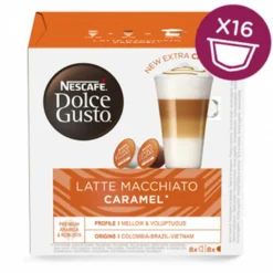 Nescafé® Nescafé Dolce Gusto Caramel Latte Macchiato, Karamell, Kapseln, Kaffeekapsel, Café, Coffee, Kaffee, 16 Kapseln (8 Portionen) -Haribo || Tassimo || Senseo Verkaufsgeschäft 602cf43e1fffe79c2f2698e411002db2