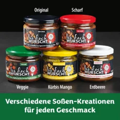 Iss Doch Wurscht Currywurst Snack Vegetarisch 6er Set 6x 250g Wurst Ist Veggi -Haribo || Tassimo || Senseo Verkaufsgeschäft 60b134f1754bf00c461211263104dc87