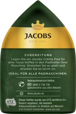 JACOBS Pads Crema Kräftig 5 X 18 Getränke - 90 Kaffeepads Senseo Kompatibel 15 JACOBS Pads Crema Kräftig 5 X 18 Getränke - 90 Kaffeepads Senseo Kompatibel -Haribo || Tassimo || Senseo Verkaufsgeschäft 60f1f3cd6f1e1bd42ceac1192074d9b9
