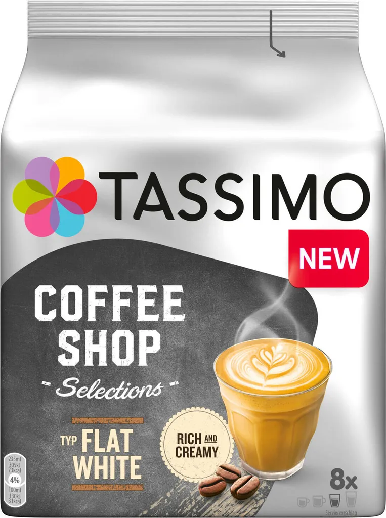 TASSIMO Coffee Shop Selections Flat White T Discs Kapseln 5er Pack 5x8 Getränke 4 TASSIMO Coffee Shop Selections Flat White T Discs Kapseln 5er Pack 5x8 Getränke – Bild 2