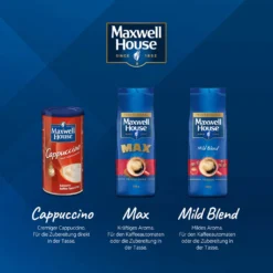 MAXWELL HOUSE Löskaffee Mild Blend Löslicher Kaffee Instantkaffee 8 X 500 G Beutel -Haribo || Tassimo || Senseo Verkaufsgeschäft 642aacadca44bd852f0130520df9ef66