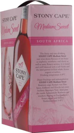 Stony Cape Rosé Medium Sweet 12% 3,0L BIB (SA) -Haribo || Tassimo || Senseo Verkaufsgeschäft 65b34f68e315b59172b56f8e1059ba26