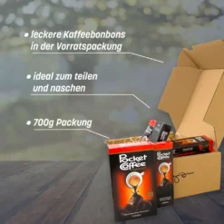 Genussleben Box Mit 700g Ferrero Pocket Coffee Espresso -Haribo || Tassimo || Senseo Verkaufsgeschäft 66301d7778ed8cf092c9102ae948edab