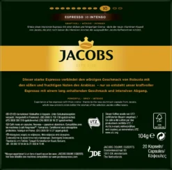 Jacobs Kapseln Espresso Intenso | 20 Nespresso® Komp. Kapseln -Haribo || Tassimo || Senseo Verkaufsgeschäft 66d05577bff512e66017f14b2c9fe391