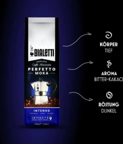 Bialetti Perfetto Moka Stark 250 G, 250 G, Dunkle Röstung, Kaffee, 30% Arabica, 70% Robust, Tasche -Haribo || Tassimo || Senseo Verkaufsgeschäft 6e646dccf3d7bd6e2ba8a7d1b5c29e2a