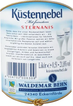 Küstennebel Sternanis Likör | 21,8 % Vol | 0,5 L 12 Küstennebel Sternanis Likör | 21,8 % Vol | 0,5 L -Haribo || Tassimo || Senseo Verkaufsgeschäft 7342f9dea71ac2c3be9d124694dce1c6