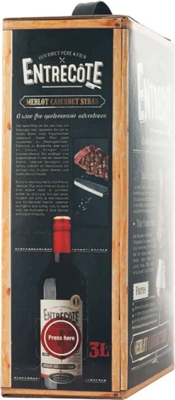 Bag-in-Box - 2019 Merlot Cabernet Syrah - Rotwein - ENTRECOTE 3 L., Auswahl:1 Box 9 Bag-in-Box - 2019 Merlot Cabernet Syrah - Rotwein - ENTRECOTE 3 L., Auswahl:1 Box -Haribo || Tassimo || Senseo Verkaufsgeschäft 73b8939f6ab827c397de819236b4a4be
