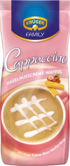Krüger Family Cappuccino Haselnusscrème- Waffel | 500-g-Beutel