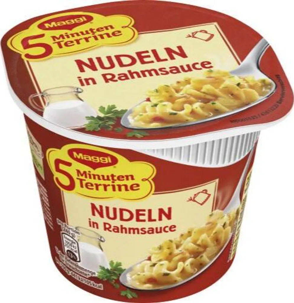 Maggi - 5 Minuten Terrine - Nudeln In Rahmsauce 61g 3 Maggi - 5 Minuten Terrine - Nudeln In Rahmsauce 61g