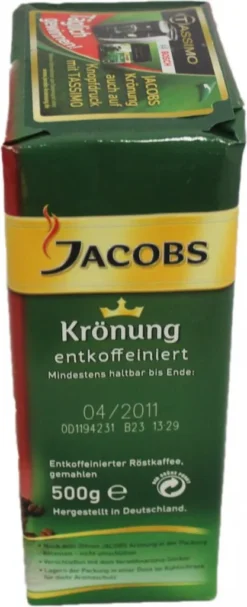 Jacobs Filterkaffee Krönung Entkoffeiniert | Gemahlen | 500g 25 Jacobs Filterkaffee Krönung Entkoffeiniert | Gemahlen | 500g -Haribo || Tassimo || Senseo Verkaufsgeschäft 7a7de66b00bc72c67c21e3f5ce4182e9