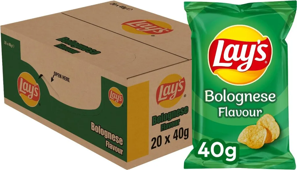 Lay's Bolognese-Chips 20 Beutel X 40 Gramm 3 Lay's Bolognese-Chips 20 Beutel X 40 Gramm