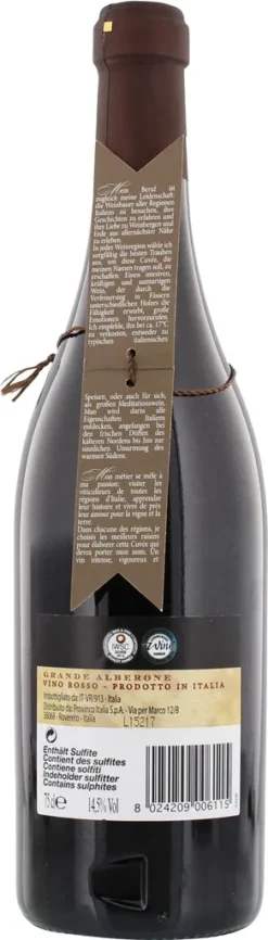 Grande Alberone Vino Rosso Italia Dunkelrotes Fruchtiges Bouquett 750ml -Haribo || Tassimo || Senseo Verkaufsgeschäft 7cc049d05869855990aa14b30129e067