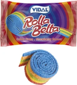 Vidal Rolla Belta Fruchtgummi Rolle Einzeln Verpackt Erdbeergeschmack 24 X 19g / 456 G Candy Bar -Haribo || Tassimo || Senseo Verkaufsgeschäft 7ea47090e3283889b4632b0370f55f72