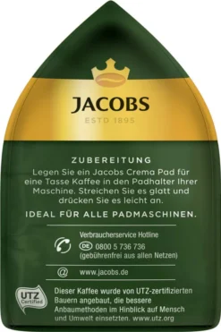 JACOBS Pads Crema Classic 270 Getränke - 15x18 Kaffeepads Senseo Kompatibel -Haribo || Tassimo || Senseo Verkaufsgeschäft 7f1a493f2b323a62bc81f2e3295f8416
