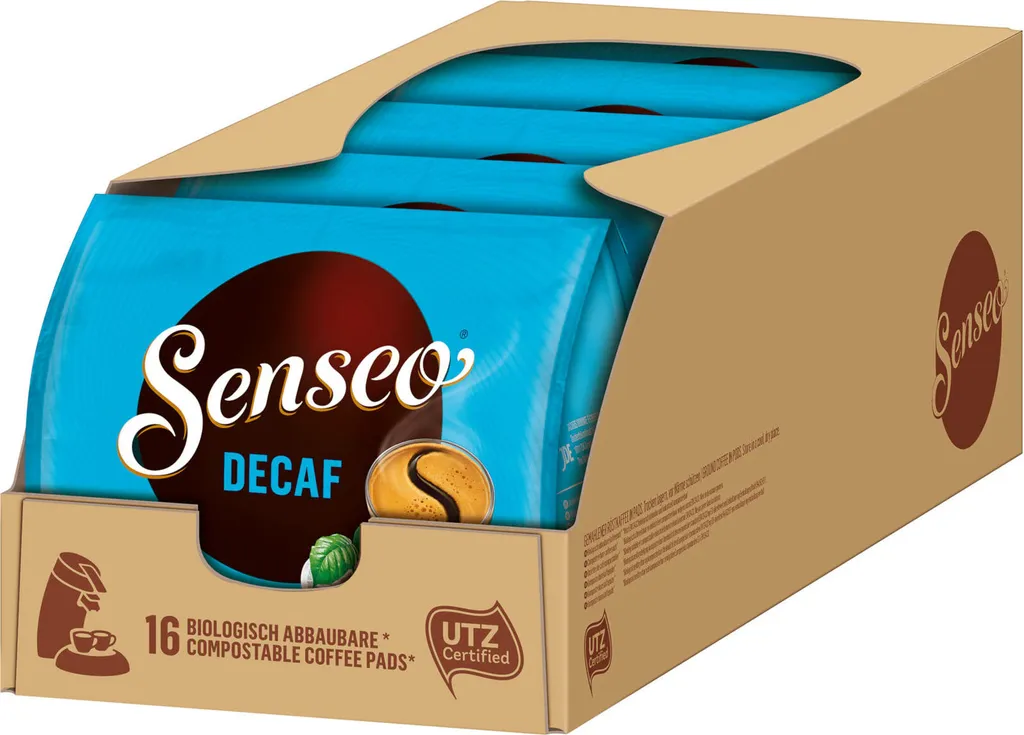 SENSEO Pads Decaf Entkoffeiniert Senseopads UTZ 80 Getränke Pads 3 SENSEO Pads Decaf Entkoffeiniert Senseopads UTZ 80 Getränke Pads