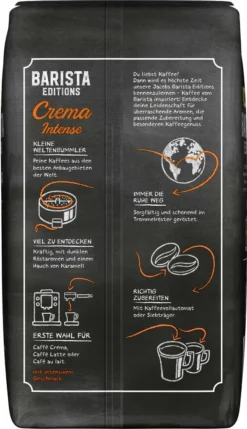 JACOBS Kaffeebohnen Barista Editions Crema Intense 2 X 1kg Ganze Bohnen + 1 Aluminiumdose Im Barista Design -Haribo || Tassimo || Senseo Verkaufsgeschäft 8440c723851085915bbad5a50d31f929