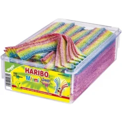 Haribo Miami Sauer Fruchtgummi Bänder 150 Stück -Haribo || Tassimo || Senseo Verkaufsgeschäft 8a015a8bac78fb8598dcdfef05e4d5bf