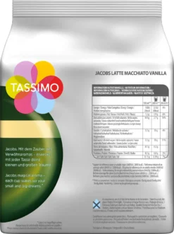 Tassimo Kapseln Jacobs Typ Latte Macchiato Vanilla | 8 Kaffeekapseln 10 Tassimo Kapseln Jacobs Typ Latte Macchiato Vanilla | 8 Kaffeekapseln -Haribo || Tassimo || Senseo Verkaufsgeschäft 8d325224340800e82853dbe2be91f788