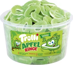 Trolli Saure Grüne Apfelringe Schaumgummi Fruchtgummi 150 Stück 1200g