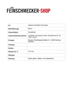 Abacaty Avocado Cream Likör 0,5 L -Haribo || Tassimo || Senseo Verkaufsgeschäft 8ec06cb26052d1c998a713cea1e94a66