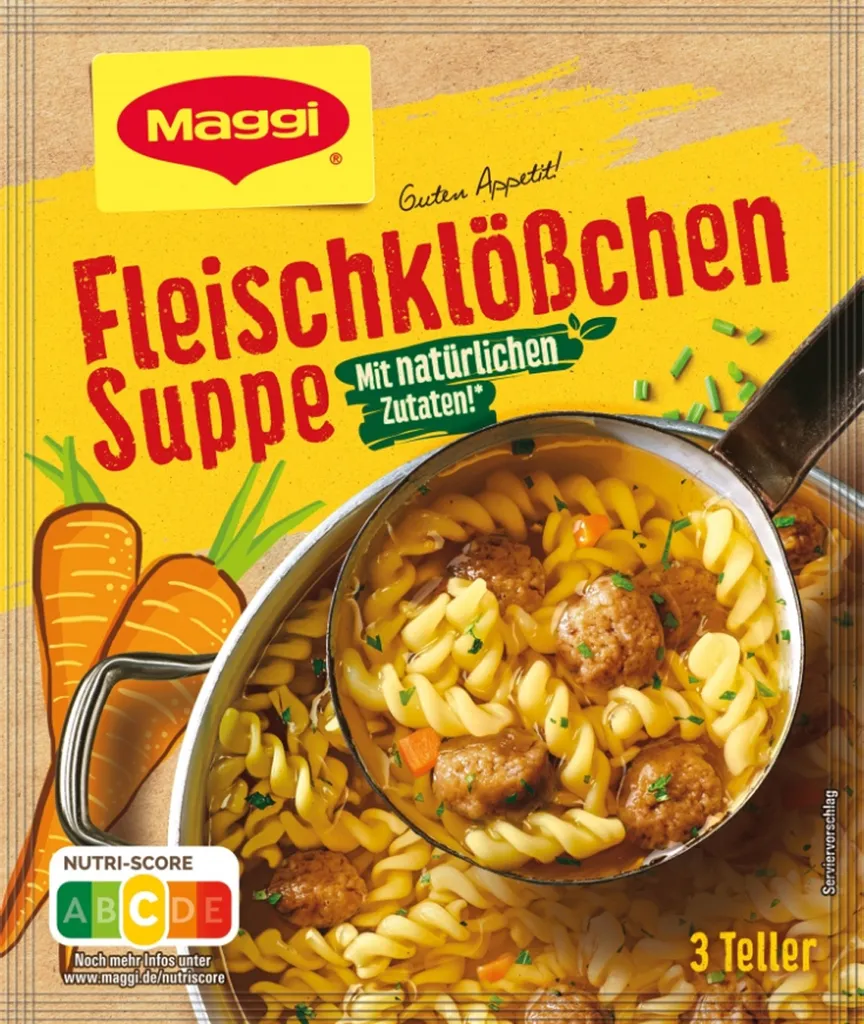 Maggi Guten Appetit Fleischklößchen Suppe Mit Natürlichen Zutaten 60g 3 Maggi Guten Appetit Fleischklößchen Suppe Mit Natürlichen Zutaten 60g