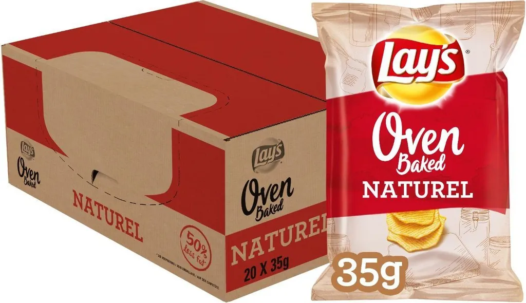 Lay's Ofengebackene Naturchips 20 Beutel X 35 Gramm 3 Lay's Ofengebackene Naturchips 20 Beutel X 35 Gramm