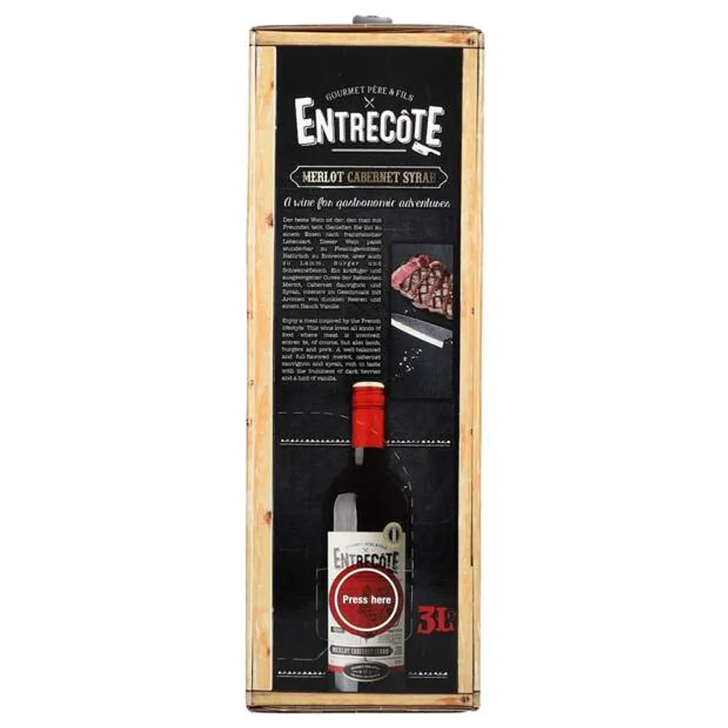 Bag-in-Box - 2019 Merlot Cabernet Syrah - Rotwein - ENTRECOTE 3 L., Auswahl:1 Box 7 Bag-in-Box - 2019 Merlot Cabernet Syrah - Rotwein - ENTRECOTE 3 L., Auswahl:1 Box – Bild 5