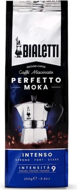 Bialetti Perfetto Moka Stark 250 G, 250 G, Dunkle Röstung, Kaffee, 30% Arabica, 70% Robust, Tasche -Haribo || Tassimo || Senseo Verkaufsgeschäft 934036002de8fcd5816b9a0094d1d310