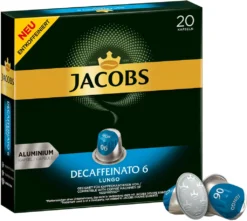 JACOBS Kapseln Decaffeinato 6 Lungo Entkoffeiniert 1 X 20 Nespresso®* Kompatible Kaffeekapseln -Haribo || Tassimo || Senseo Verkaufsgeschäft 9372ef07e3396c7c58acd267eab970c6