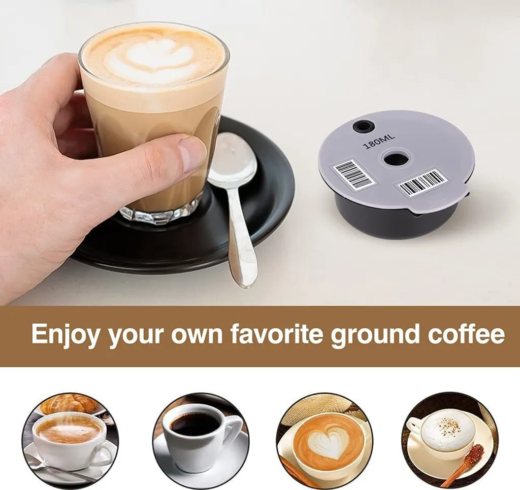 1 Stück Nachfüllbarer Wiederverwendbarer PP Kaffeekapsel Filter Für Bosch Tassimo 180 Ml Kapazität, Lebensmittelqualität 5 1 Stück Nachfüllbarer Wiederverwendbarer PP Kaffeekapsel Filter Für Bosch Tassimo 180 Ml Kapazität, Lebensmittelqualität – Bild 3