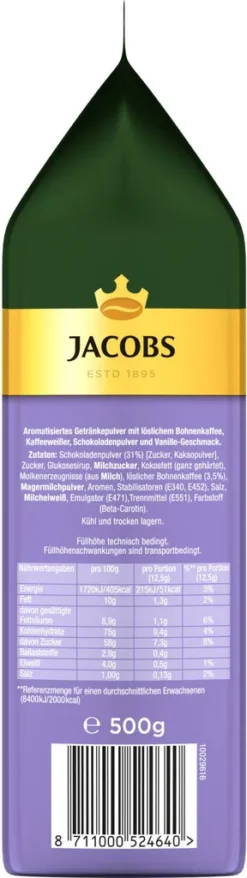 JACOBS Typ Cappuccino Choco Vanille Mit Milka 12 X 500 G Beutel -Haribo || Tassimo || Senseo Verkaufsgeschäft 957aa26894a40cc32514a39996c2af66