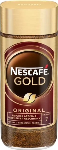 Nestlé® Nescafé Gold Das Original, Löslicher Bohnenkaffee, Kaffee, Gemahlener Röstkaffee, Glas, 100 G -Haribo || Tassimo || Senseo Verkaufsgeschäft 968b64e61d1f90b540ac2a7279441442