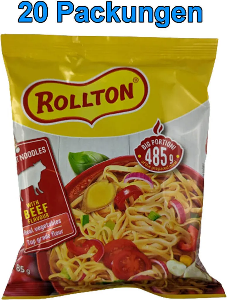 Rollton Instant Nudeln Rindfleischgeschmack (20 X 85g) Nudelgericht 4 Rollton Instant Nudeln Rindfleischgeschmack (20 X 85g) Nudelgericht – Bild 2