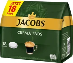 Jacobs Crema Pads | 18 Senseo Kompatible Kaffeepads 118 G -Haribo || Tassimo || Senseo Verkaufsgeschäft 977cb464aa72c49ace25d0238a26bb35