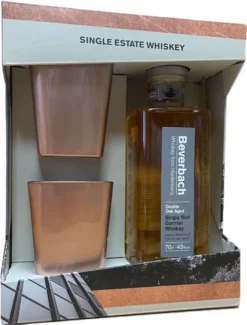BEVERBACH Single Malt German Whiskey Alc. 43% Vol. 0,7L + 2 Gläser