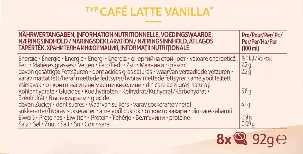 Senseo Café Latte Vanilla 10er Pack Kaffee Pads 10x 8 Pads, 80 Getränke 10 Senseo Café Latte Vanilla 10er Pack Kaffee Pads 10x 8 Pads, 80 Getränke – Bild 8