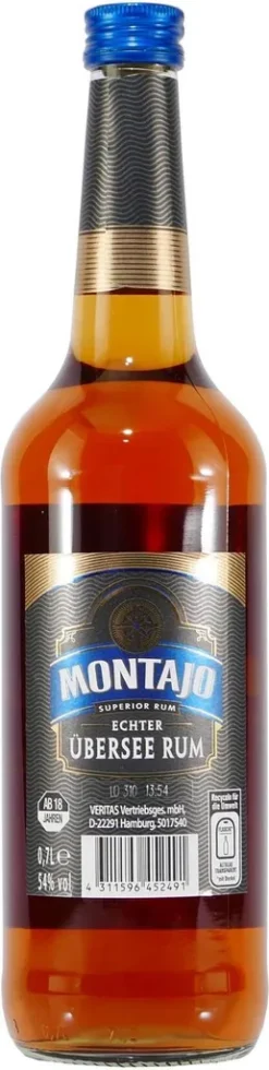 MONTAJO Übersee Rum 54% 0,7l 7 MONTAJO Übersee Rum 54% 0,7l -Haribo || Tassimo || Senseo Verkaufsgeschäft 9bafef708234e4e4572113caf5c9fe9a