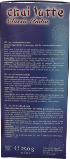 Krüger You Chai Latte Typ Vanille-Zimt Classic India Extra Cremig | 10 Portionen -Haribo || Tassimo || Senseo Verkaufsgeschäft 9f1509446e045314aaed104f4856f7e8