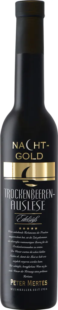 Peter Mertes Nachtgold Trockenbeerenauslese Qualitätswein Mit Prädikat Deutschland | 10,5 % Vol | 0,375 L